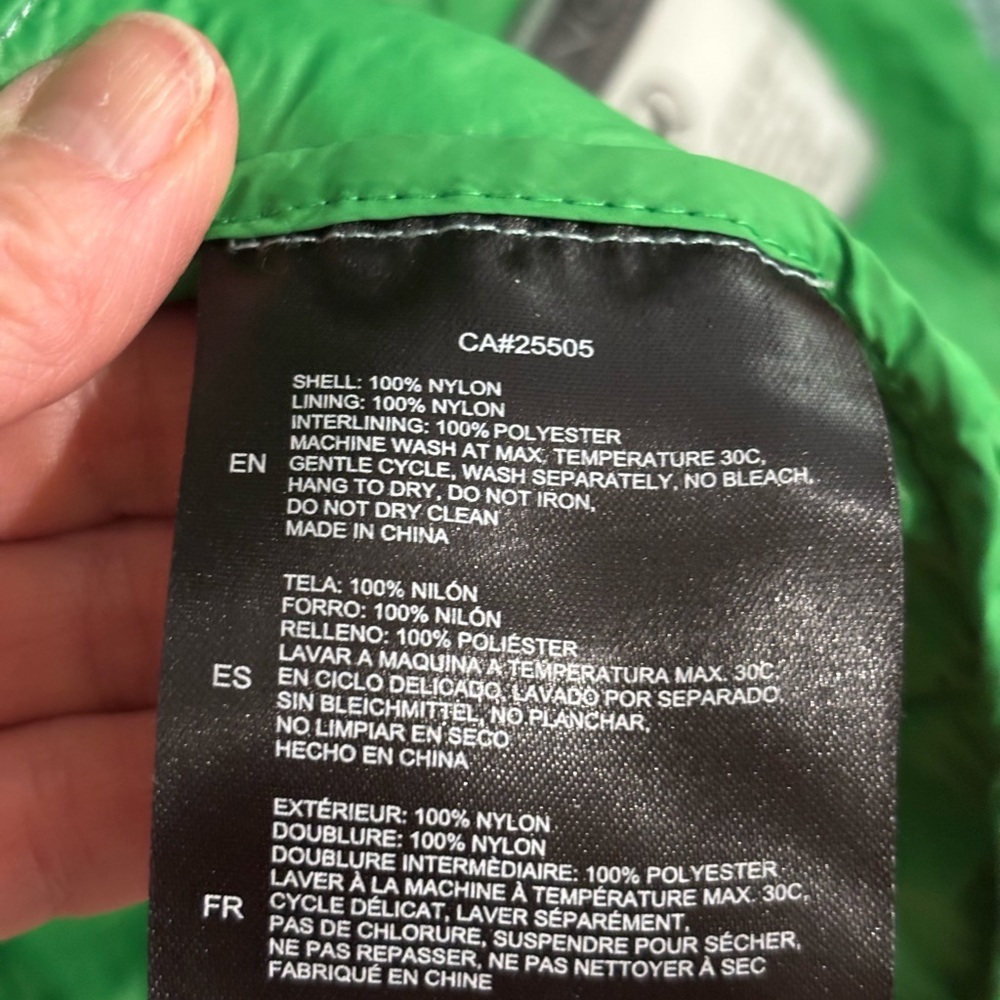 NOIZE Quilted Puffer Jacket – Sage Green – XL - Picture 8 of 8